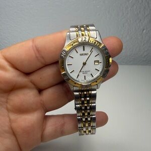 Seiko Men's Watch - Silver and Gold Accents